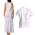 Polynesian Tribal Plumeria Lotu Tamaiti Couples Matching Tank Maxi Dress and Hawaiian Shirt Pastel Mauve - Polynesian Pride