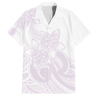 Polynesian Tribal Plumeria Lotu Tamaiti Family Matching Long Sleeve Bodycon Dress and Hawaiian Shirt Pastel Mauve LT9 Dad's Shirt - Short Sleeve Mauve - Polynesian Pride
