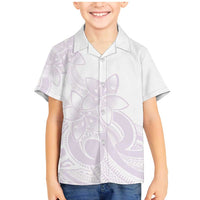 Polynesian Tribal Plumeria Lotu Tamaiti Family Matching Mermaid Dress and Hawaiian Shirt Pastel Mauve LT9 Son's Shirt Mauve - Polynesian Pride