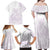 Polynesian Tribal Plumeria Lotu Tamaiti Family Matching Off Shoulder Maxi Dress and Hawaiian Shirt Pastel Mauve - Polynesian Pride