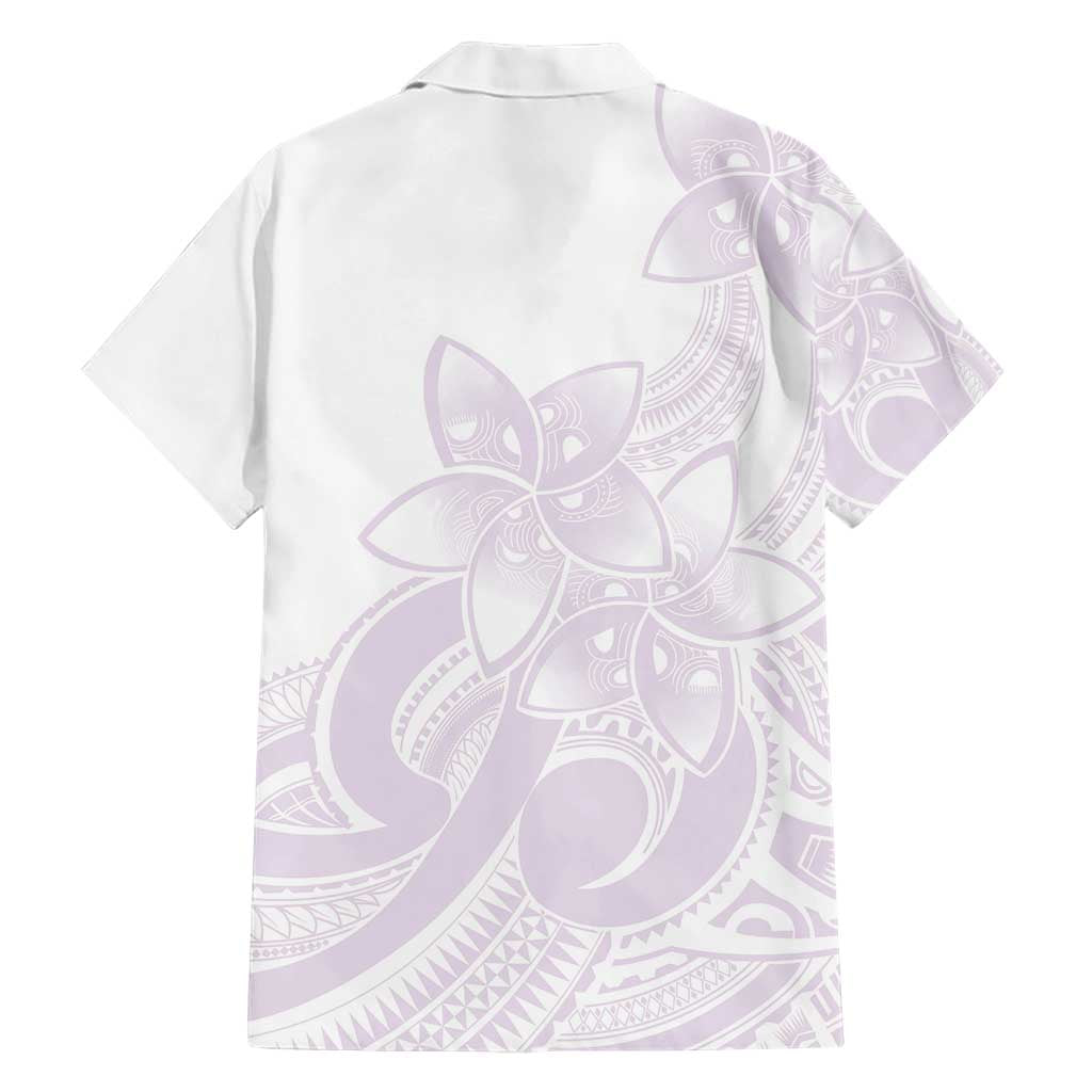 Polynesian Tribal Plumeria Lotu Tamaiti Family Matching Short Sleeve Bodycon Dress and Hawaiian Shirt Pastel Mauve LT9 - Polynesian Pride