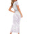 Polynesian Tribal Plumeria Lotu Tamaiti Family Matching Short Sleeve Bodycon Dress and Hawaiian Shirt Pastel Mauve - Polynesian Pride