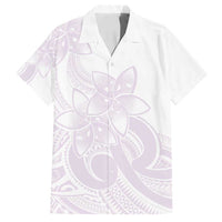 Polynesian Tribal Plumeria Lotu Tamaiti Family Matching Summer Maxi Dress and Hawaiian Shirt Pastel Mauve LT9 Dad's Shirt - Short Sleeve Mauve - Polynesian Pride