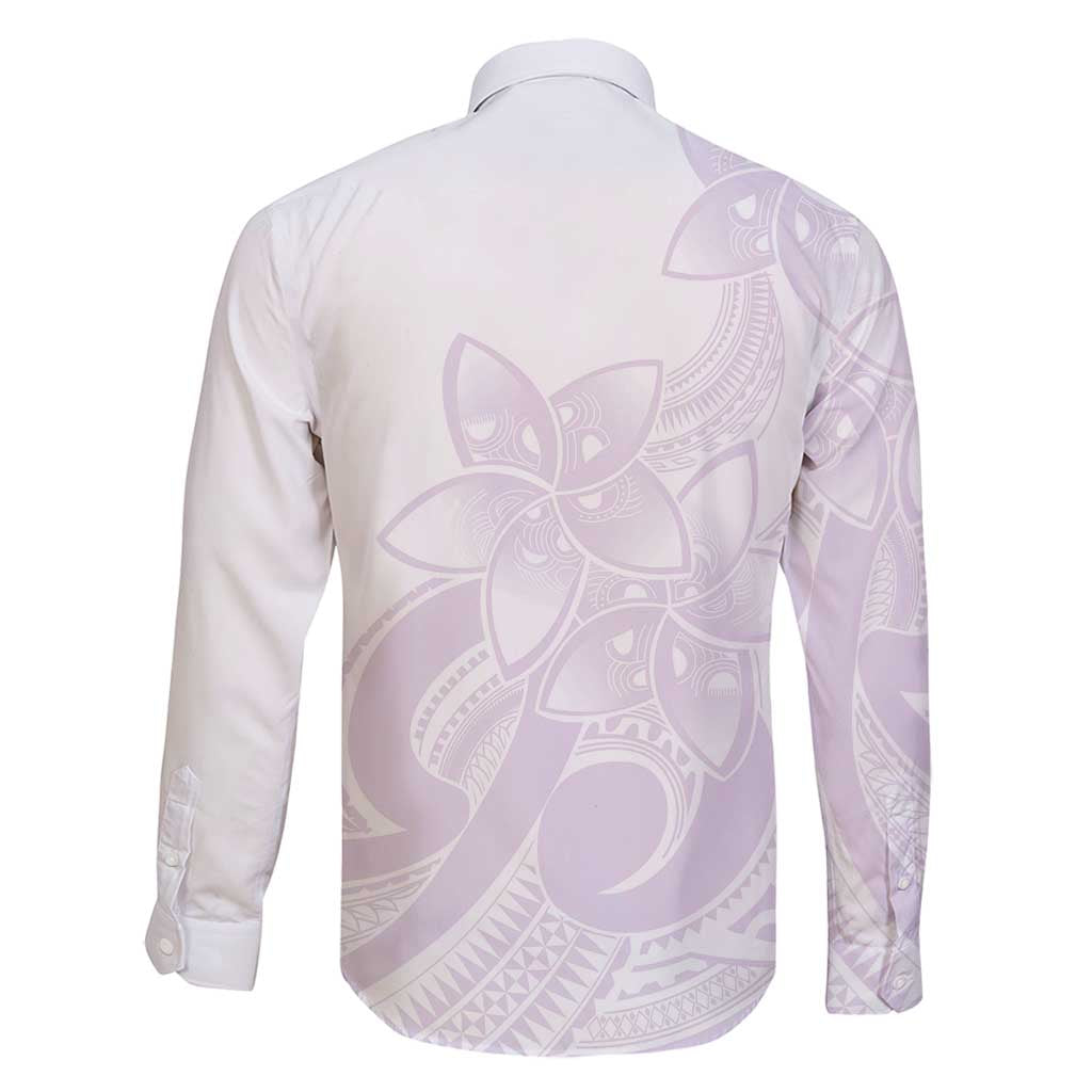 Polynesian Tribal Plumeria Lotu Tamaiti Family Matching Tank Maxi Dress and Hawaiian Shirt Pastel Mauve LT9 - Polynesian Pride
