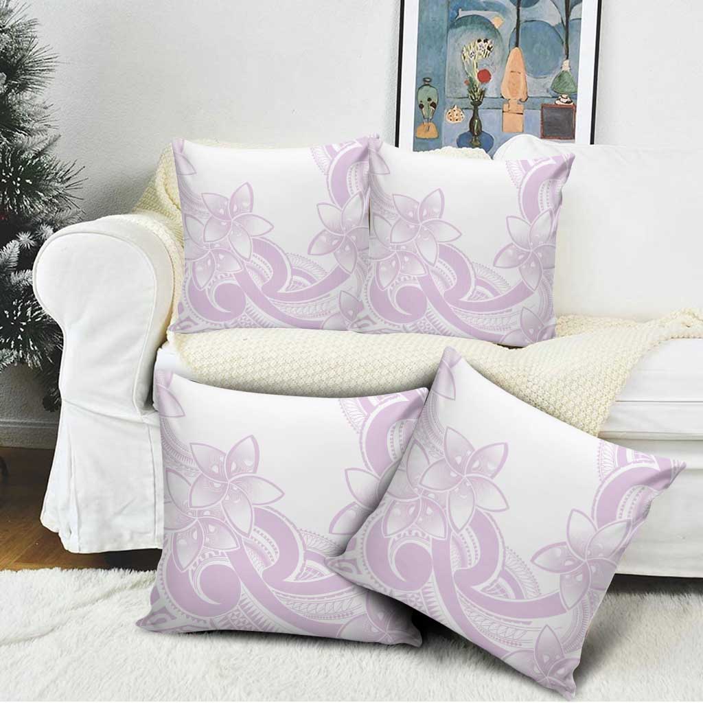 Polynesian Tribal Plumeria Lotu Tamaiti Pillow Cover Pastel Mauve - Polynesian Pride