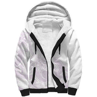 Polynesian Tribal Plumeria Lotu Tamaiti Sherpa Hoodie Pastel Mauve LT9 Unisex Mauve - Polynesian Pride