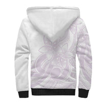 Polynesian Tribal Plumeria Lotu Tamaiti Sherpa Hoodie Pastel Mauve LT9 - Polynesian Pride