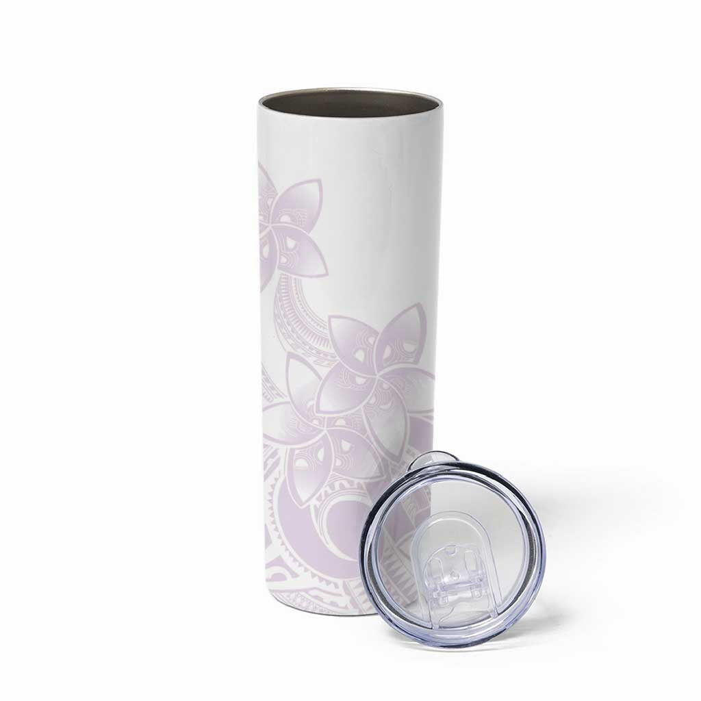 Polynesian Tribal Plumeria Lotu Tamaiti Skinny Tumbler Pastel Mauve LT9 - Polynesian Pride