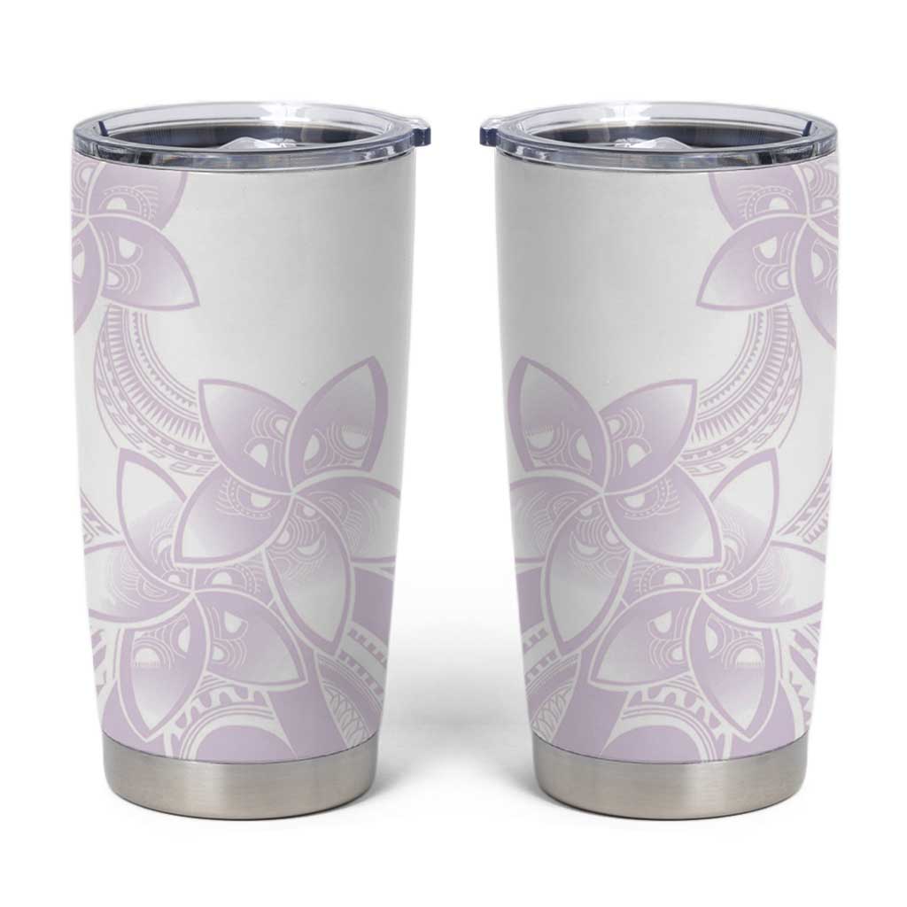 Polynesian Tribal Plumeria Lotu Tamaiti Tumbler Cup Pastel Mauve LT9 Mauve - Polynesian Pride