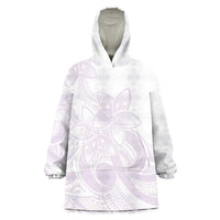 Polynesian Tribal Plumeria Lotu Tamaiti Wearable Blanket Hoodie Pastel Mauve LT9 One Size Mauve - Polynesian Pride