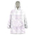 Polynesian Tribal Plumeria Lotu Tamaiti Wearable Blanket Hoodie Pastel Mauve - Polynesian Pride