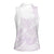 Polynesian Tribal Plumeria Lotu Tamaiti Women Sleeveless Polo Shirt Pastel Mauve - Polynesian Pride