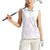 Polynesian Tribal Plumeria Lotu Tamaiti Women Sleeveless Polo Shirt Pastel Mauve - Polynesian Pride