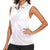 Polynesian Tribal Plumeria Lotu Tamaiti Women Sleeveless Polo Shirt Pastel Mauve - Polynesian Pride
