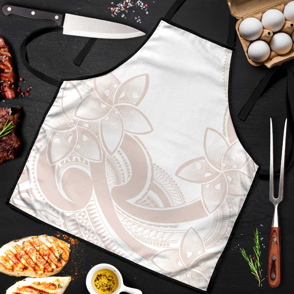 Polynesian Tribal Plumeria Lotu Tamaiti Apron Pastel Nude - Polynesian Pride