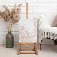 Polynesian Tribal Plumeria Lotu Tamaiti Canvas Wall Art Pastel Nude - Polynesian Pride