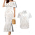 Polynesian Tribal Plumeria Lotu Tamaiti Couples Matching Mermaid Dress and Hawaiian Shirt Pastel Nude - Polynesian Pride