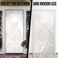 Polynesian Tribal Plumeria Lotu Tamaiti Door Cover Pastel Nude - Polynesian Pride