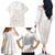 Polynesian Tribal Plumeria Lotu Tamaiti Family Matching Off The Shoulder Long Sleeve Dress and Hawaiian Shirt Pastel Nude - Polynesian Pride