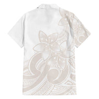 Polynesian Tribal Plumeria Lotu Tamaiti Family Matching Off Shoulder Maxi Dress and Hawaiian Shirt Pastel Nude LT9 - Polynesian Pride