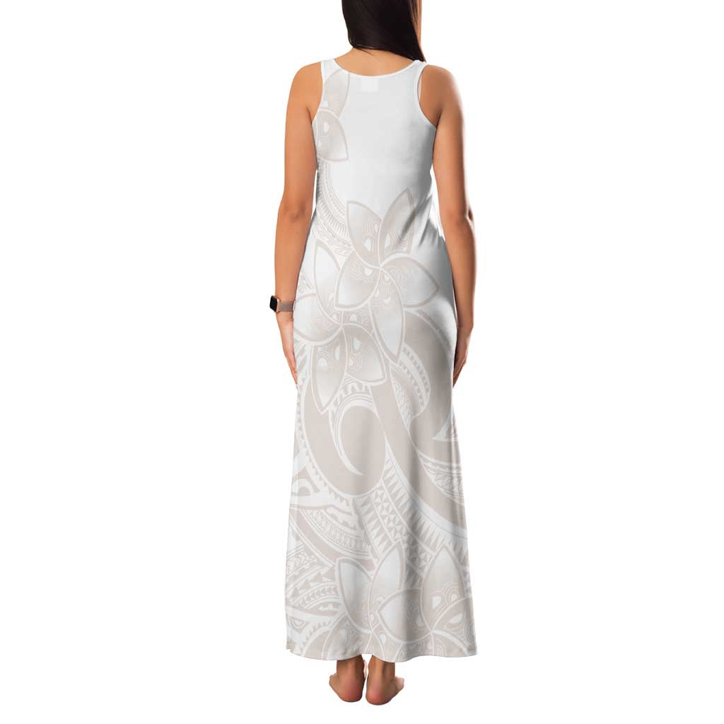 Polynesian Tribal Plumeria Lotu Tamaiti Family Matching Tank Maxi Dress and Hawaiian Shirt Pastel Nude LT9 - Polynesian Pride