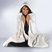 Polynesian Tribal Plumeria Lotu Tamaiti Hooded Blanket Pastel Nude - Polynesian Pride