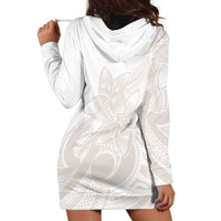 Polynesian Tribal Plumeria Lotu Tamaiti Hoodie Dress Pastel Nude LT9 - Polynesian Pride