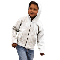Polynesian Tribal Plumeria Lotu Tamaiti Kid Hoodie Pastel Nude - Polynesian Pride