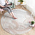Polynesian Tribal Plumeria Lotu Tamaiti Round Carpet Pastel Nude - Polynesian Pride