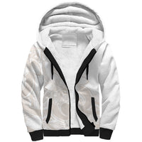 Polynesian Tribal Plumeria Lotu Tamaiti Sherpa Hoodie Pastel Nude - Polynesian Pride