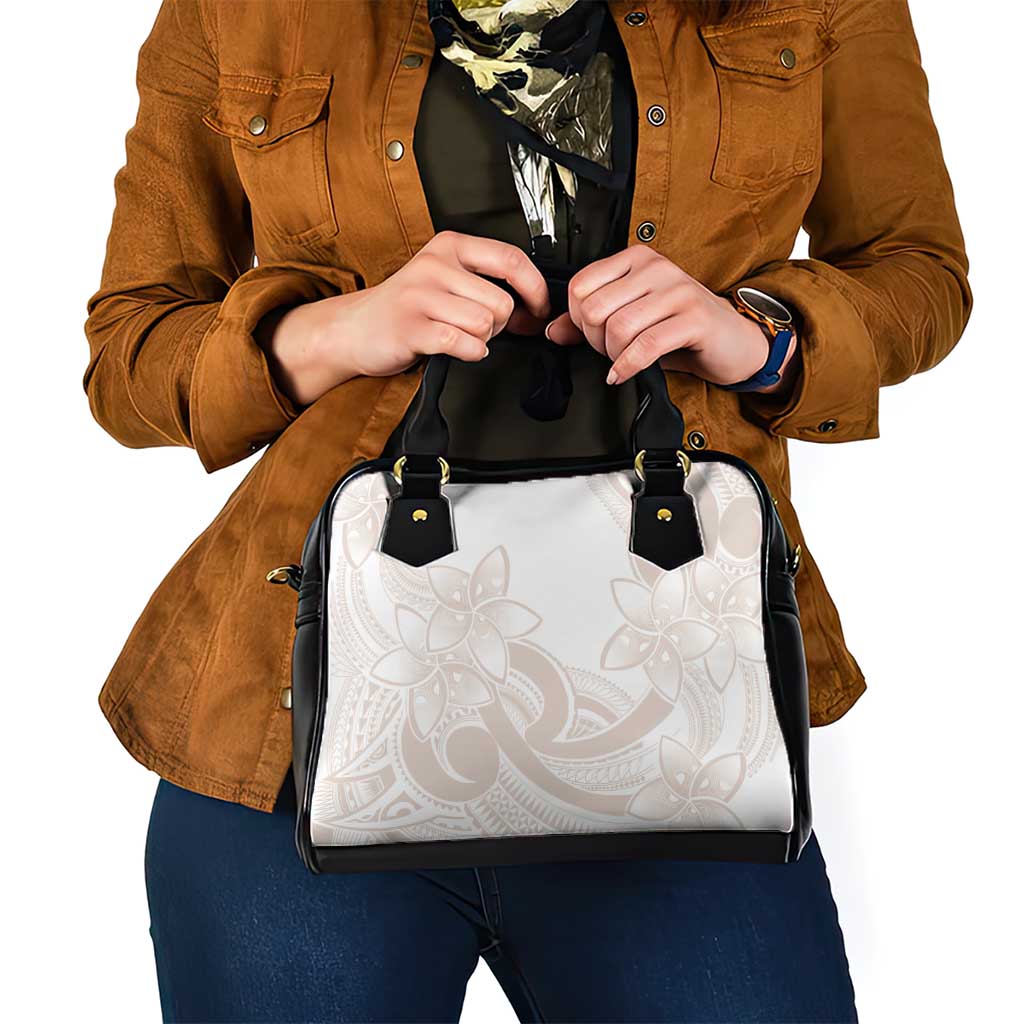 Polynesian Tribal Plumeria Lotu Tamaiti Shoulder Handbag Pastel Nude - Polynesian Pride
