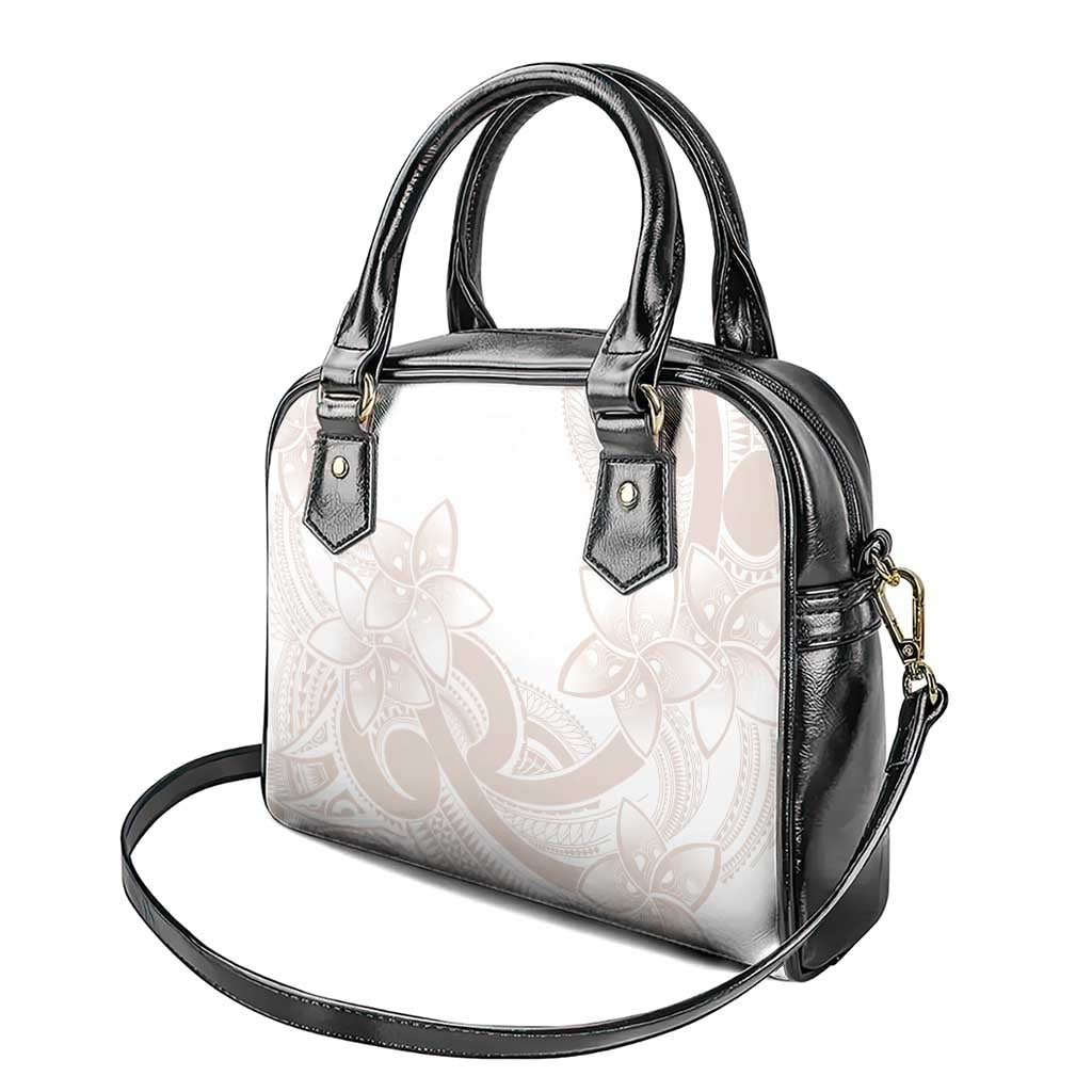 Polynesian Tribal Plumeria Lotu Tamaiti Shoulder Handbag Pastel Nude - Polynesian Pride