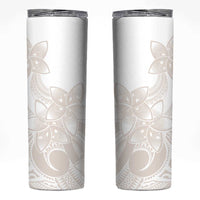 Polynesian Tribal Plumeria Lotu Tamaiti Skinny Tumbler Pastel Nude LT9 Nude - Polynesian Pride