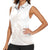 Polynesian Tribal Plumeria Lotu Tamaiti Women Sleeveless Polo Shirt Pastel Nude - Polynesian Pride