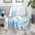 Polynesian Tribal Plumeria Lotu Tamaiti Blanket Pastel Sky Blue - Polynesian Pride