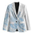 Polynesian Tribal Plumeria Lotu Tamaiti Blazer Pastel Sky Blue - Polynesian Pride