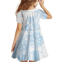 Polynesian Tribal Plumeria Lotu Tamaiti Family Matching Puletasi and Hawaiian Shirt Pastel Sky Blue LT9 - Polynesian Pride
