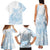 Polynesian Tribal Plumeria Lotu Tamaiti Family Matching Tank Maxi Dress and Hawaiian Shirt Pastel Sky Blue - Polynesian Pride