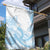 Polynesian Tribal Plumeria Lotu Tamaiti Garden Flag Pastel Sky Blue - Polynesian Pride
