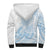 Polynesian Tribal Plumeria Lotu Tamaiti Sherpa Hoodie Pastel Sky Blue - Polynesian Pride
