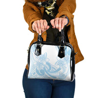 Polynesian Tribal Plumeria Lotu Tamaiti Shoulder Handbag Pastel Sky Blue - Polynesian Pride