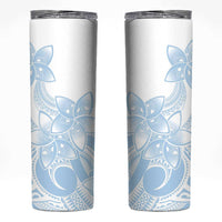 Polynesian Tribal Plumeria Lotu Tamaiti Skinny Tumbler Pastel Sky Blue LT9 Blue - Polynesian Pride