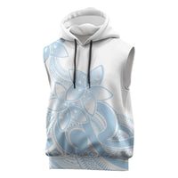 Polynesian Tribal Plumeria Lotu Tamaiti Sleeveless Hoodie Pastel Sky Blue - Polynesian Pride
