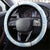 Polynesian Tribal Plumeria Lotu Tamaiti Steering Wheel Cover Pastel Sky Blue - Polynesian Pride