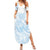 Polynesian Tribal Plumeria Lotu Tamaiti Summer Maxi Dress Pastel Sky Blue - Polynesian Pride