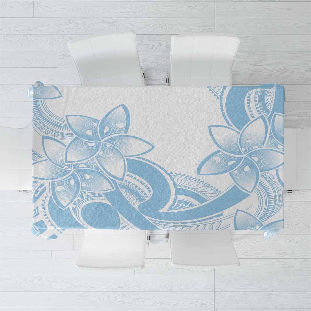 Polynesian Tribal Plumeria Lotu Tamaiti Tablecloth Pastel Sky Blue LT9 Blue - Polynesian Pride