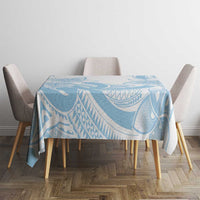 Polynesian Tribal Plumeria Lotu Tamaiti Tablecloth Pastel Sky Blue LT9 - Polynesian Pride