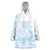 Polynesian Tribal Plumeria Lotu Tamaiti Wearable Blanket Hoodie Pastel Sky Blue - Polynesian Pride