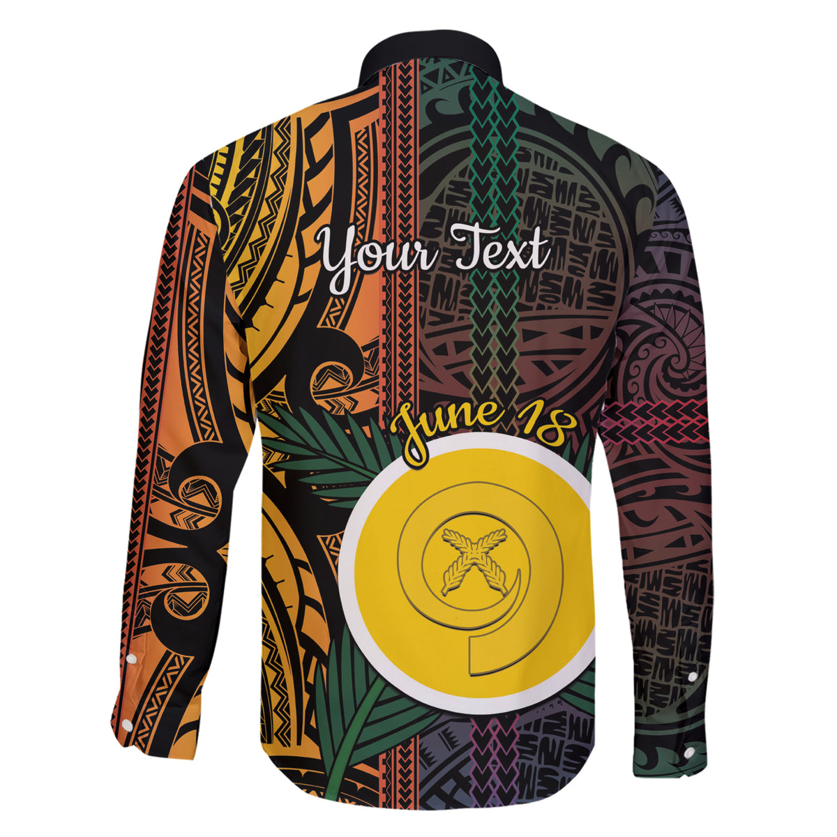 Personalised Shefa Day Family Matching Short Sleeve Bodycon Dress and Hawaiian Shirt Happy June 18 Vanuatu Province