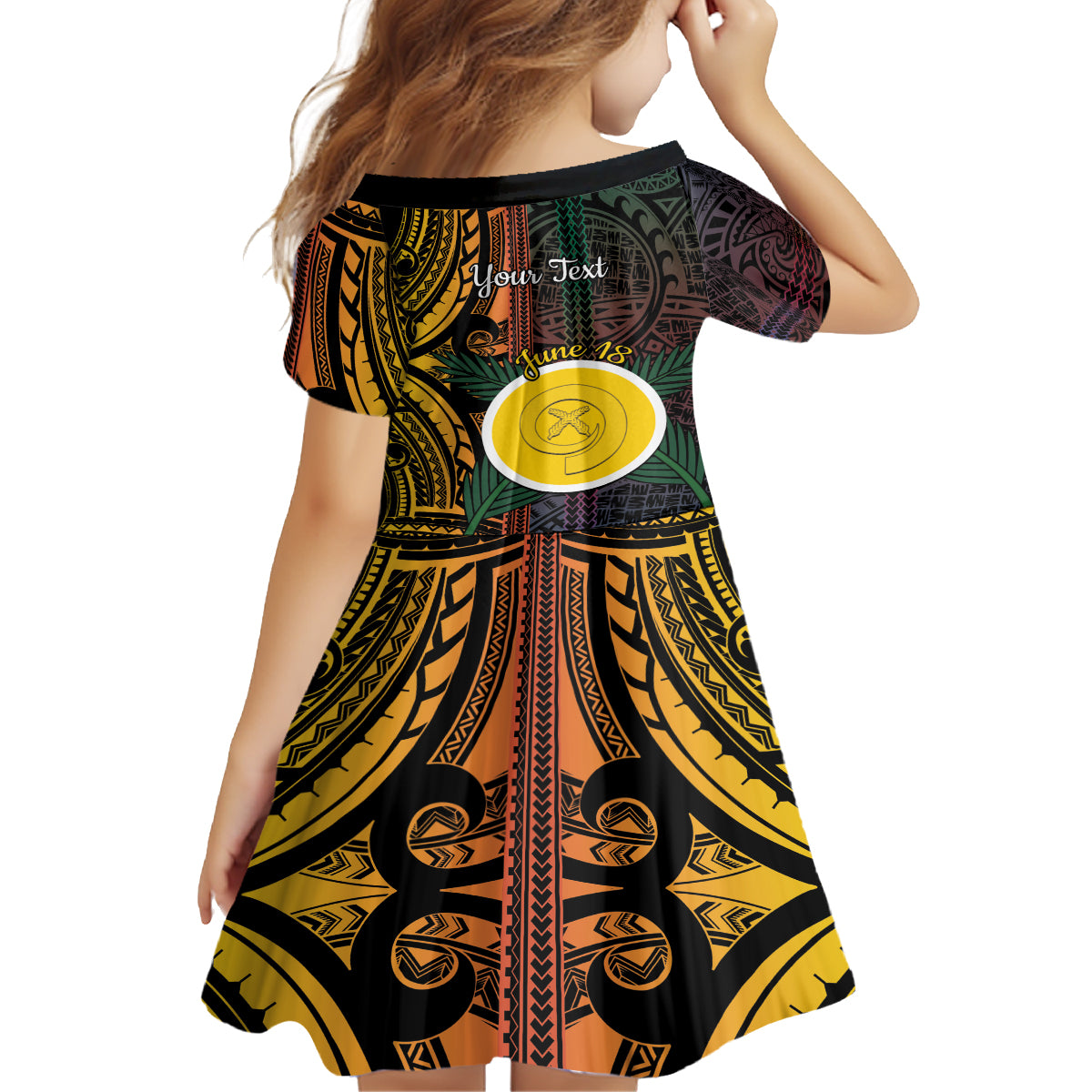 Personalised Shefa Day Family Matching Tank Maxi Dress and Hawaiian Shirt Happy June 18 Vanuatu Province LT14 - Polynesian Pride